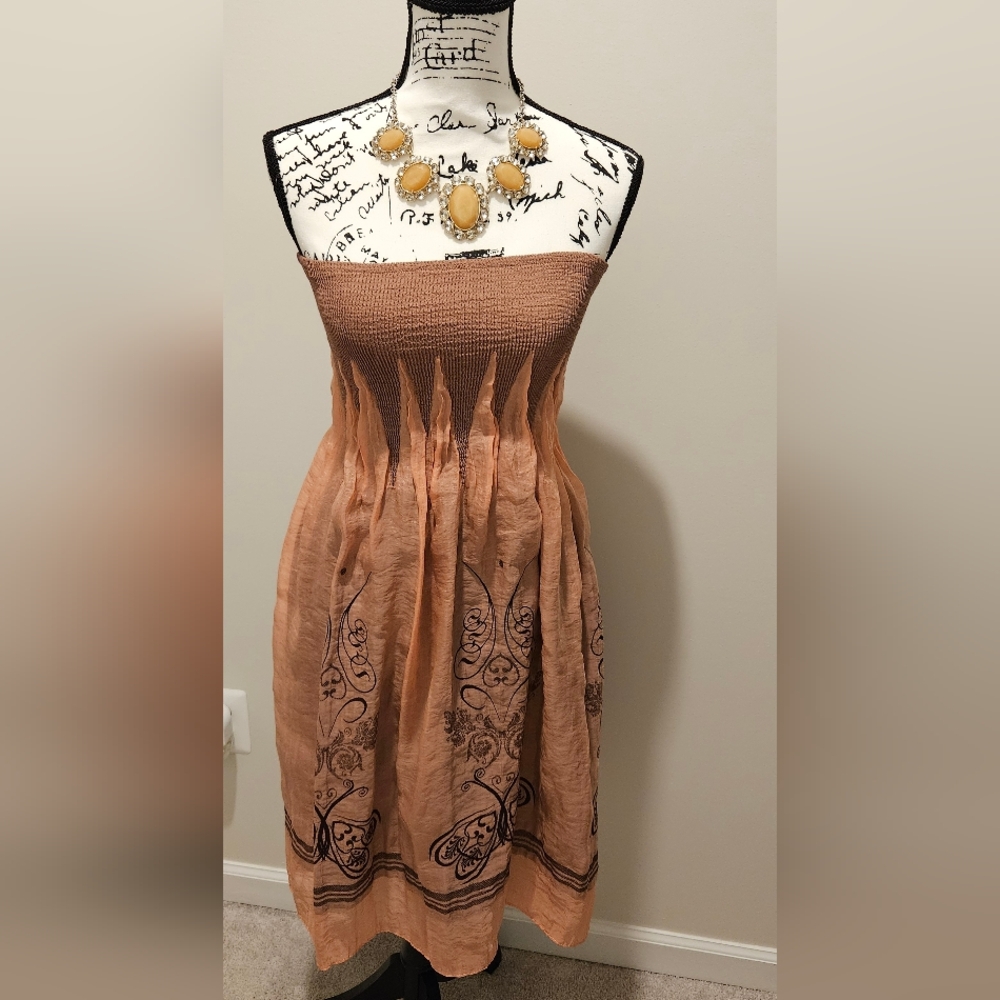 Brown Floral Skirt